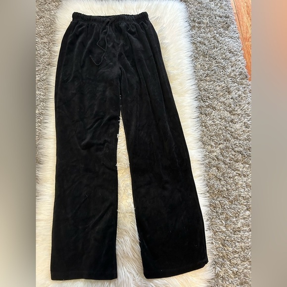 Black Velour Pants - Picture 1 of 1